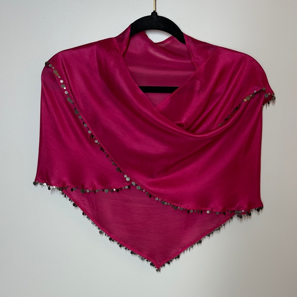Eileen Fisher Embellished Silk Wrap